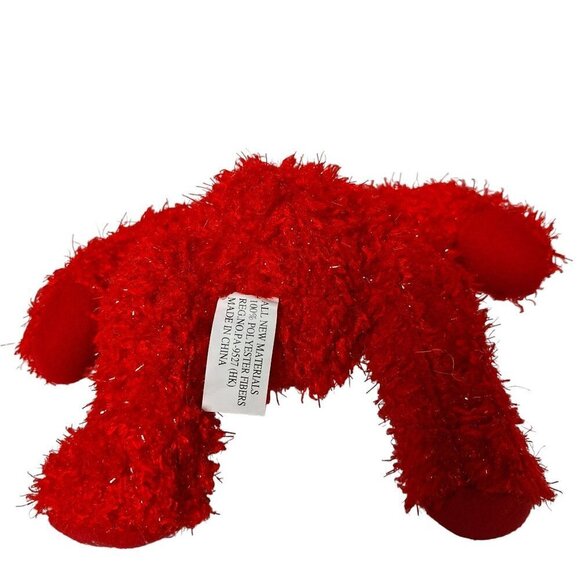 Red Valentines Day Bear Plush Heart Sparkly Bow 6.5 Inch - Picture 6 of 6